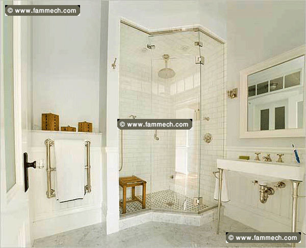 Cabine de douche en verre sécurit et avec motif